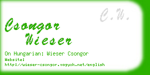 csongor wieser business card